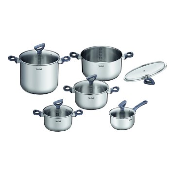 Tefal - Katlu komplekts 10 gab. DAILY COOK nerūsējošs tērauds