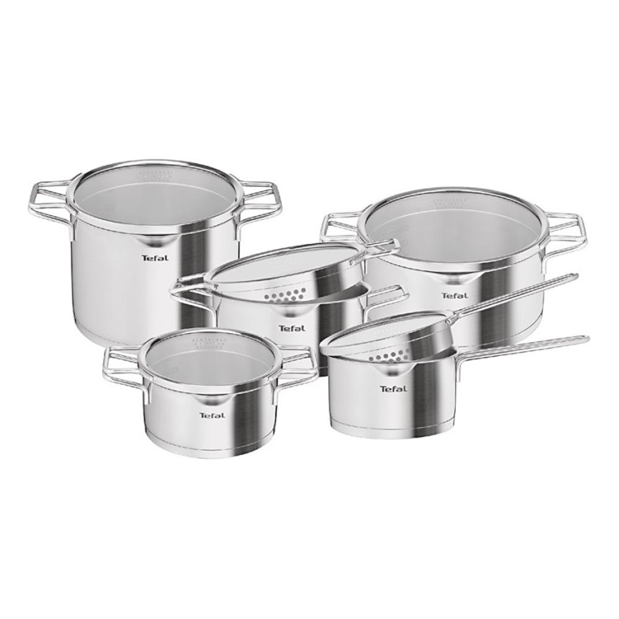 Tefal - Katlu komplekts 10 gabali NORDICA nerūsējošā tērauda