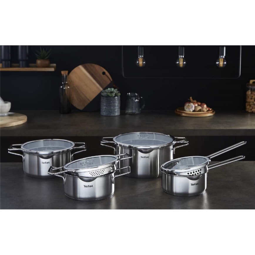 Tefal - Katlu komplekts 10 gabali NORDICA nerūsējošā tērauda