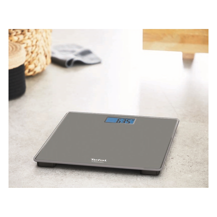 Tefal - Ķermeņa svari CLASSIC 2xAAA pelēka