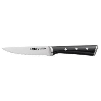 Tefal - 4 gab. nerūsējoša tērauda steika naži ICE FORCE, 11 cm, spīdīgs hroms/melns