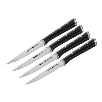 Tefal - KOMPLEKTS 4x Nerūsējoša tērauda steika nazis ICE FORCE 11 cm spīdīgi hromēts/melna