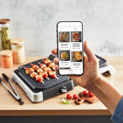 Tefal - Kontaktgrils OPTIGRILL 2100W/230V matēts hroms