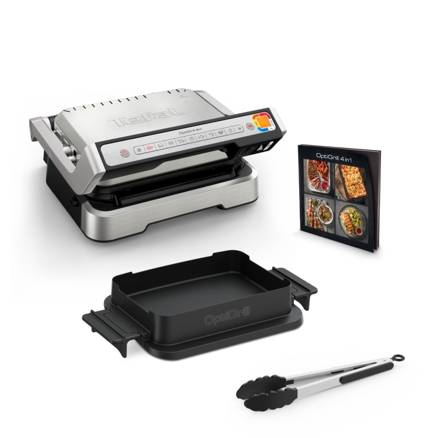 Tefal - Kontaktgrils OPTIGRILL 2100W/230V matēts hroms