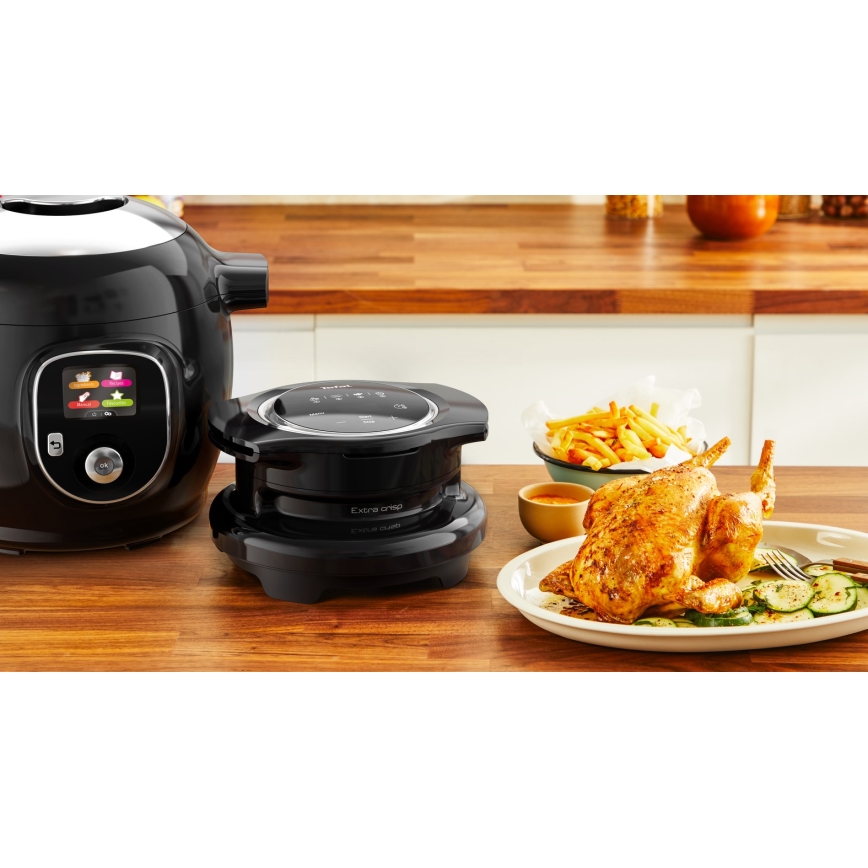 Tefal - Daudzfunkcionāls elektriskais spiedkatls ar piederumiem 6 l 1600W/230V melns