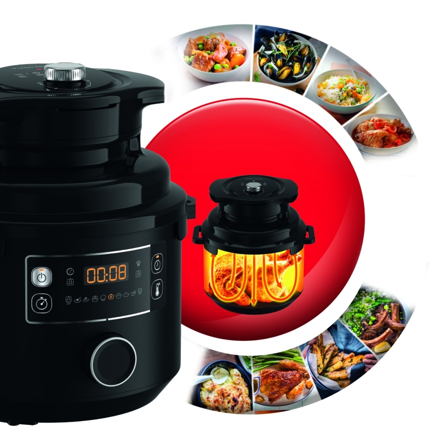 Tefal - Multifunkcionāls elektriskais spiediena katls 7,6 l 1200W/230V melns