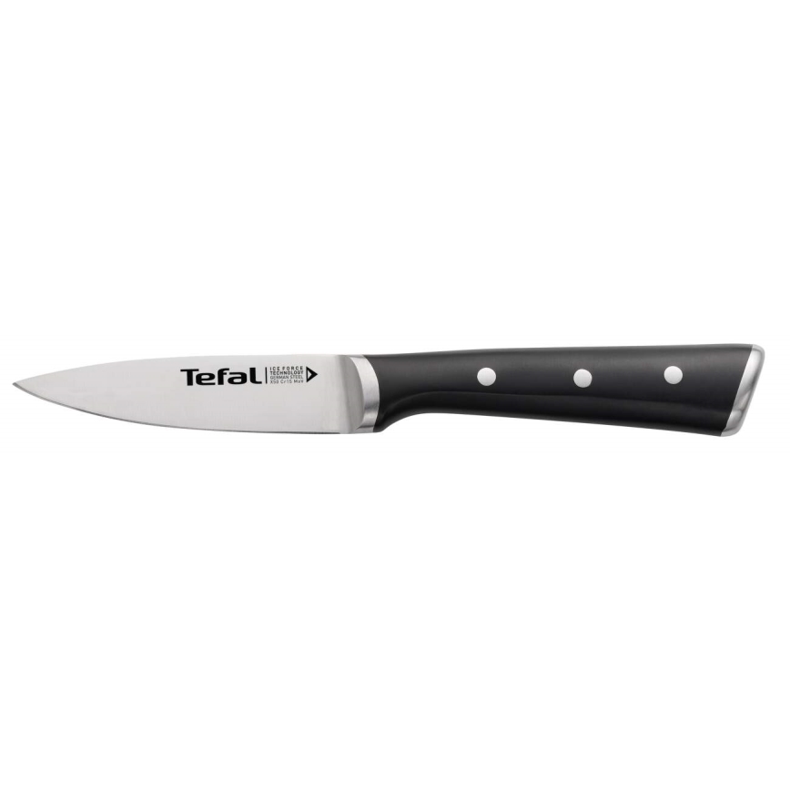 Tefal - Nerūsējoša tērauda griešanas nazis ICE FORCE 9 cm spīdīgi hromēts/melna