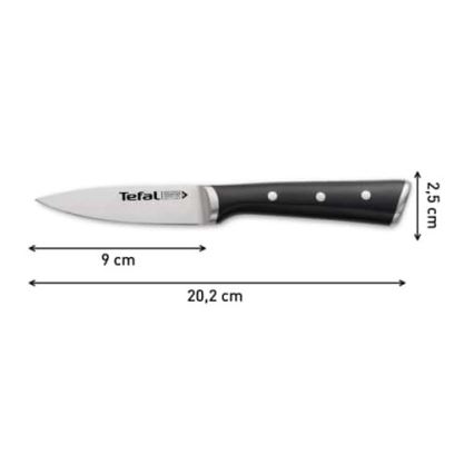 Tefal - Nerūsējoša tērauda griešanas nazis ICE FORCE 9 cm spīdīgi hromēts/melna