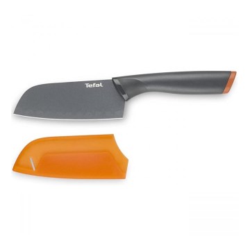 Tefal - Nerūsējoša tērauda nazis santoku FRESH KITCHEN 12 cm pelēka/oranža