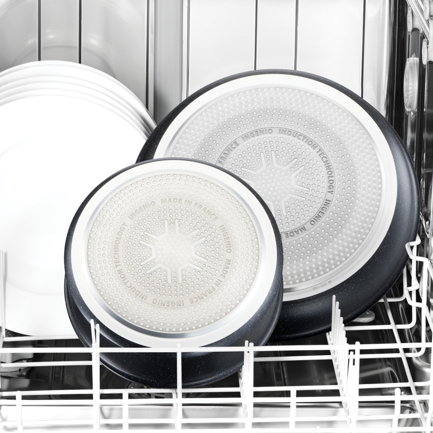 Tefal - Pannu komplekts (3 gab.) INGENIO BLACK STONE
