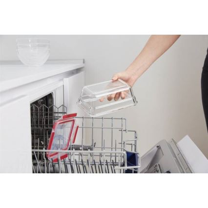 Tefal - Pārtikas trauks 0,85 l MSEAL GLASS sarkans/stikls