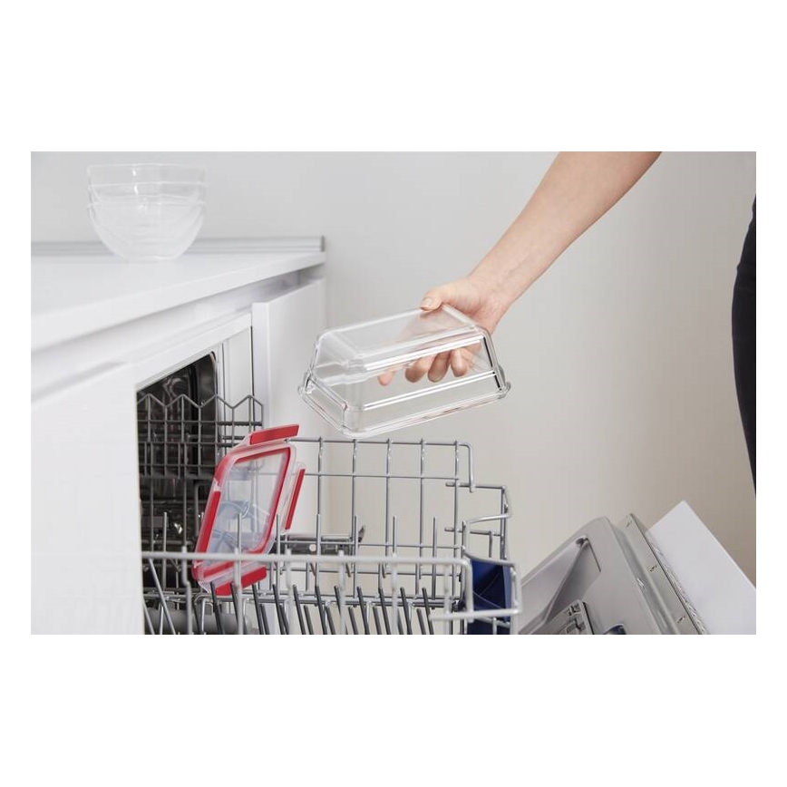 Tefal - Pārtikas trauks 0,85 l MSEAL GLASS sarkans/stikls