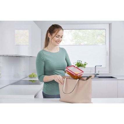 Tefal - Pārtikas trauks 0,85 l MSEAL GLASS sarkans/stikls