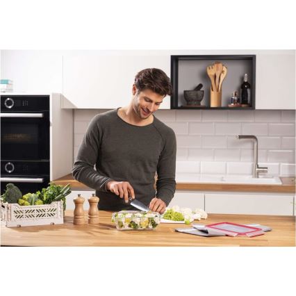 Tefal - pārtikas trauks 1,3 l MSEAL GLASS sarkans/stikls