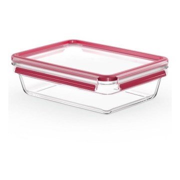 Tefal - Pārtikas trauks 2 l MSEAL GLASS sarkans/stikls