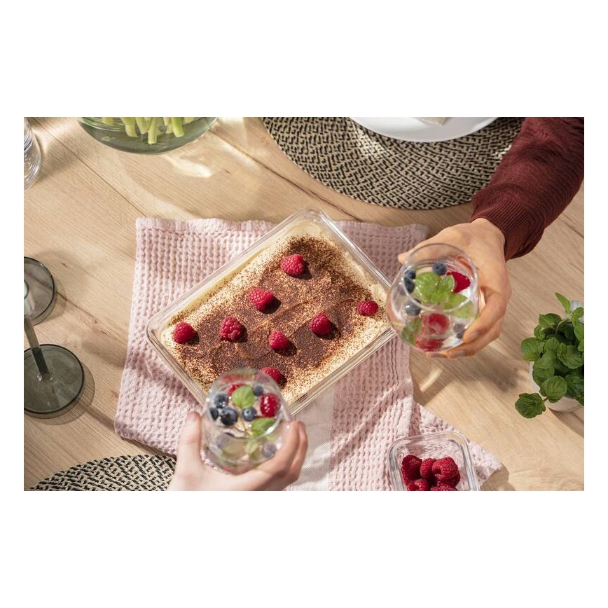 Tefal - Pārtikas trauks 2 l MSEAL GLASS sarkans/stikls