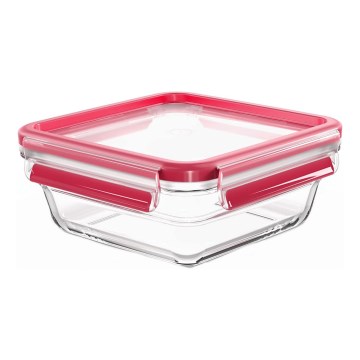 Tefal - Pārtikas tvertne 0,8 l MSEAL GLASS sarkana/stikls