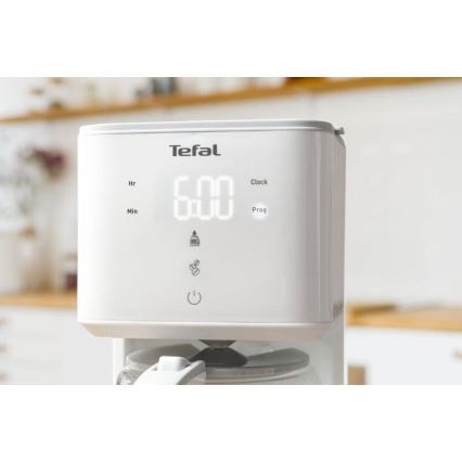 Tefal - Pilienveida kafijas automāts ar LCD ekrānu SENSE 1000W/230V balta