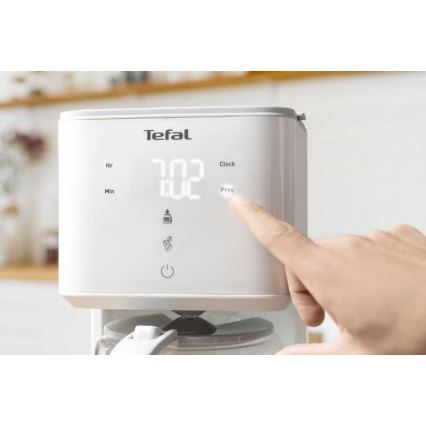 Tefal - Pilienveida kafijas automāts ar LCD ekrānu SENSE 1000W/230V balta