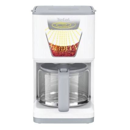 Tefal - Pilienveida kafijas automāts ar LCD ekrānu SENSE 1000W/230V balta