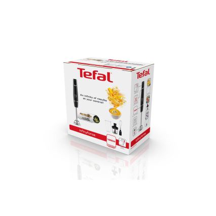 Tefal - Rokas blenderis INFINY FORCE V2 3in1 1000W/230V melna/nerūsējošs tērauds