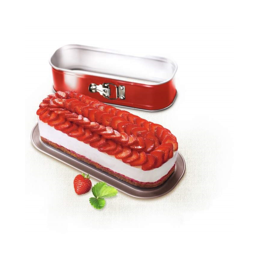 Tefal - Saliekāma ovāla cepšanas forma DELIBAKE 30x11 cm sarkana