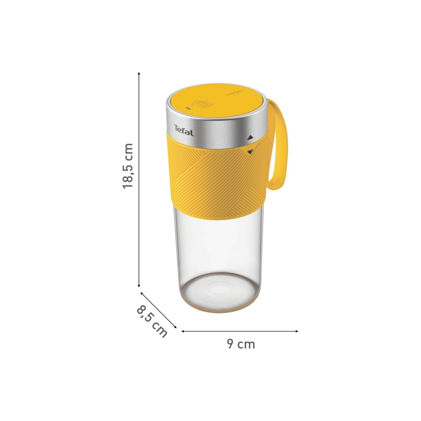 Tefal - Smūtiju blenderis BLENDFORCE 50W/5V 1200 mAh dzeltena