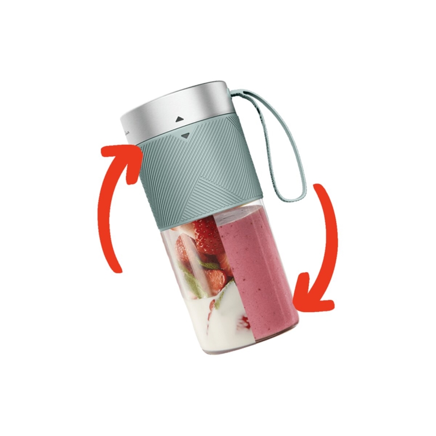 Tefal - Smūtiju blenderis BLENDFORCE 50W/5V 1200 mAh piparmētru krāsa
