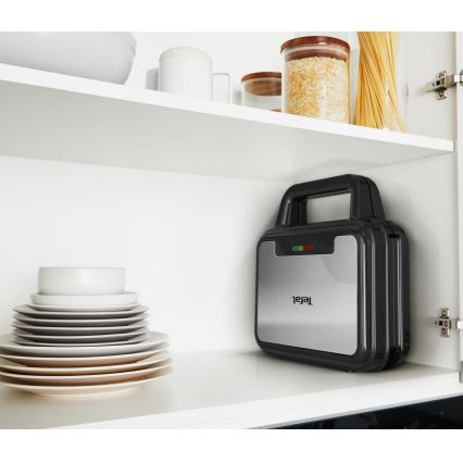Tefal - Sviestmaižu pagatavošanas ierīce ULTRA COMPACT 3in1 700W/230V melna/matēts hroms