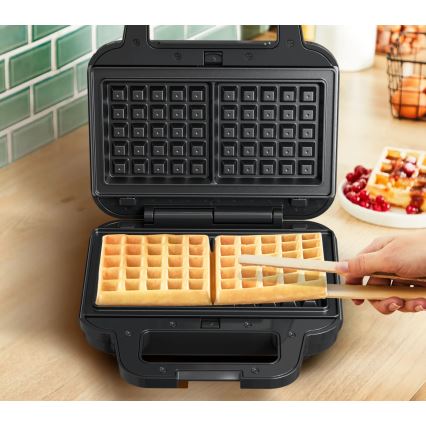 Tefal - Sviestmaižu pagatavošanas ierīce ULTRA COMPACT 3in1 700W/230V melna/matēts hroms
