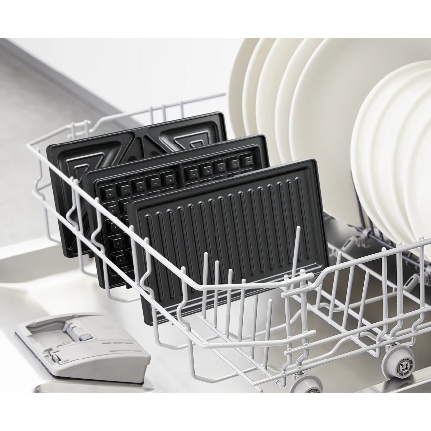Tefal - Sviestmaižu pagatavošanas ierīce ULTRA COMPACT 3in1 700W/230V melna/matēts hroms