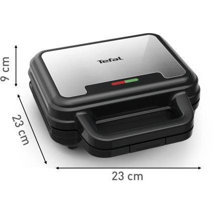 Tefal - Sviestmaižu pagatavošanas ierīce ULTRA COMPACT 3in1 700W/230V melna/matēts hroms