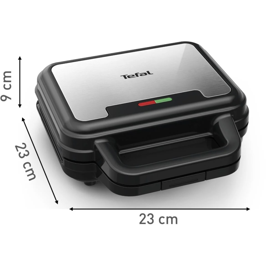 Tefal - Sviestmaižu pagatavošanas ierīce ULTRA COMPACT 3in1 700W/230V melna/matēts hroms