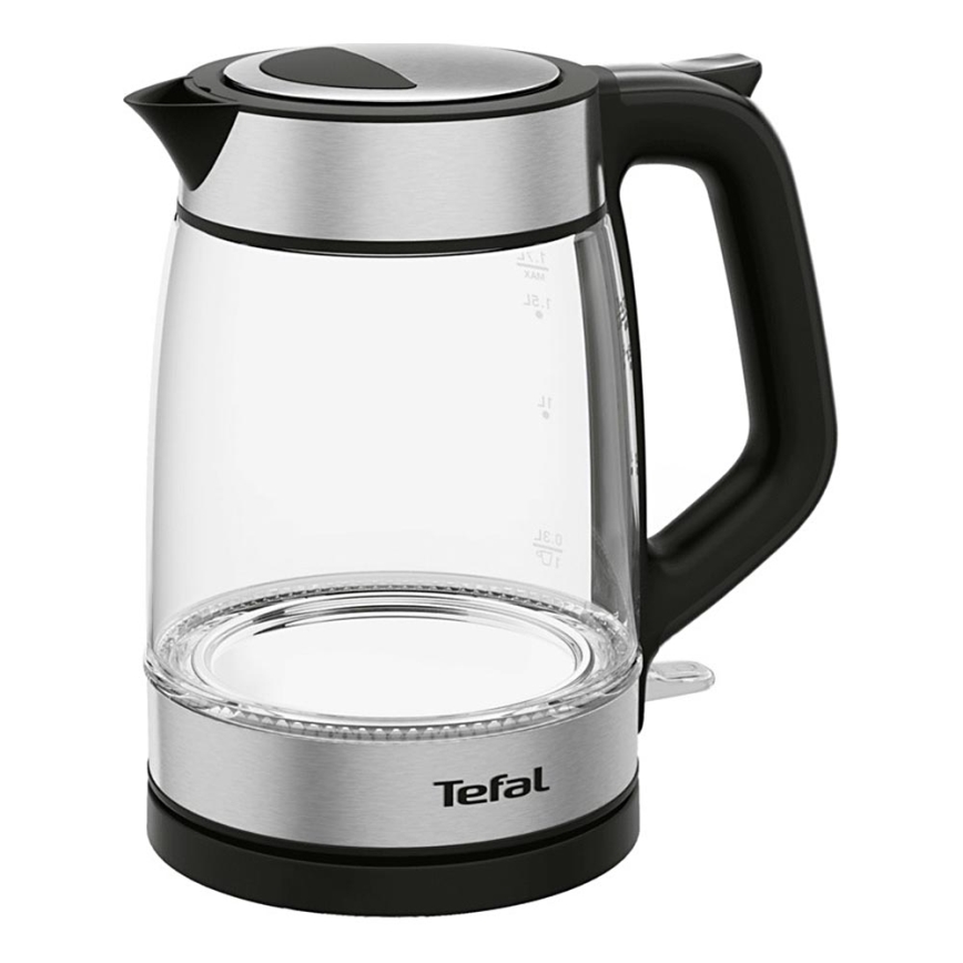 Tefal - Tējkanna GLASS 1,7l 2200W/230V melna/nerūsējošs tērauds