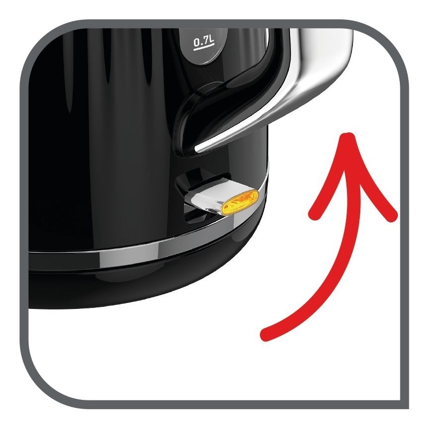 Tefal - Tējkanna LOFT 1,7 l 2400W/230V melna