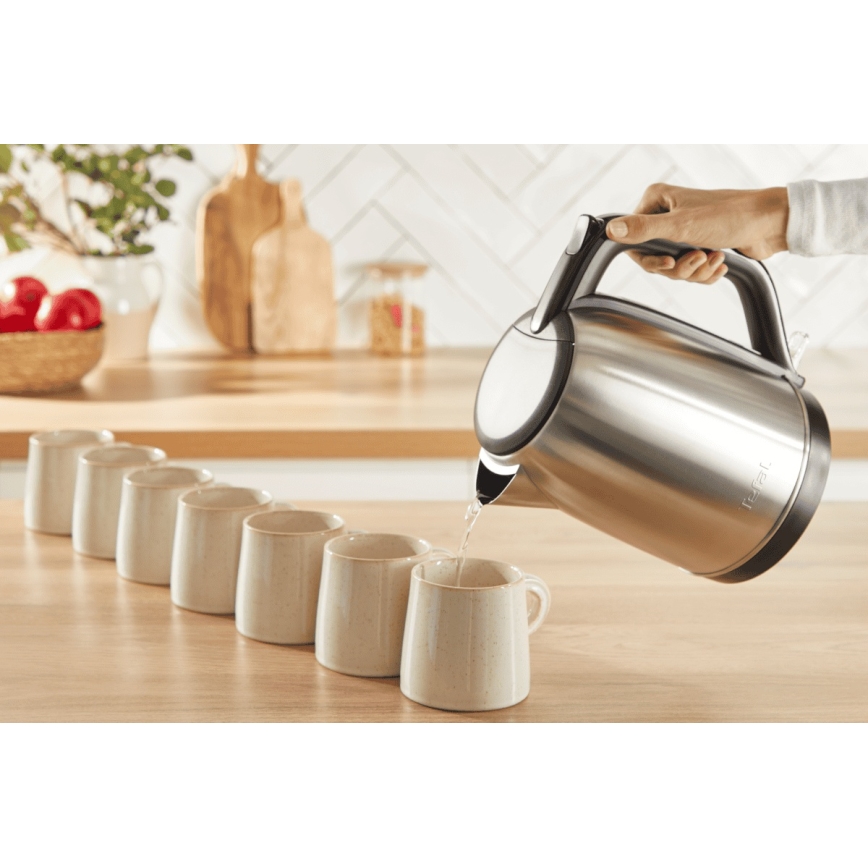 Tefal - Tējkanna SUBITO 1,7l 2400W/230V nerūsējošs tērauds/melna