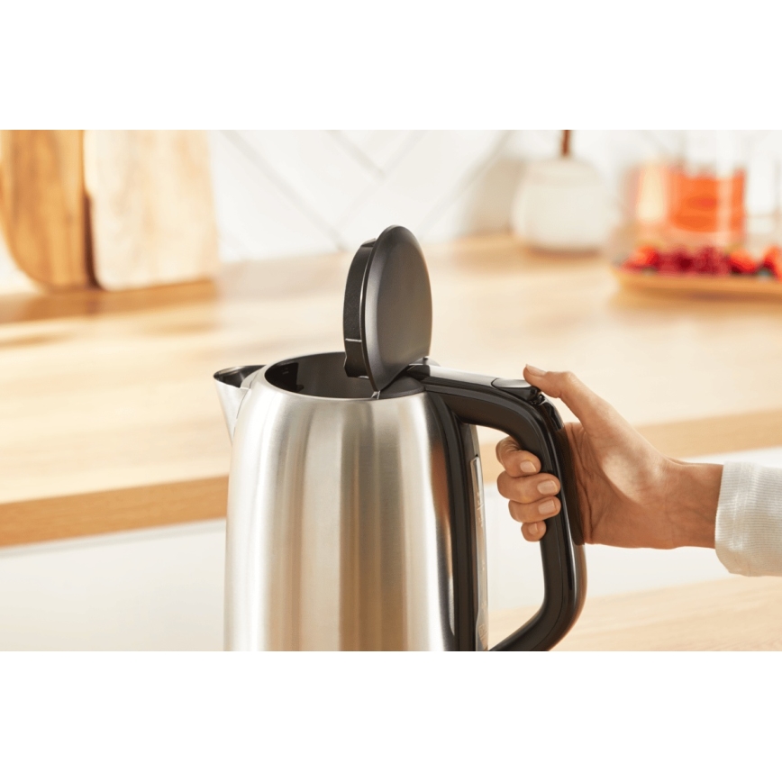 Tefal - Tējkanna SUBITO 1,7l 2400W/230V nerūsējošs tērauds/melna