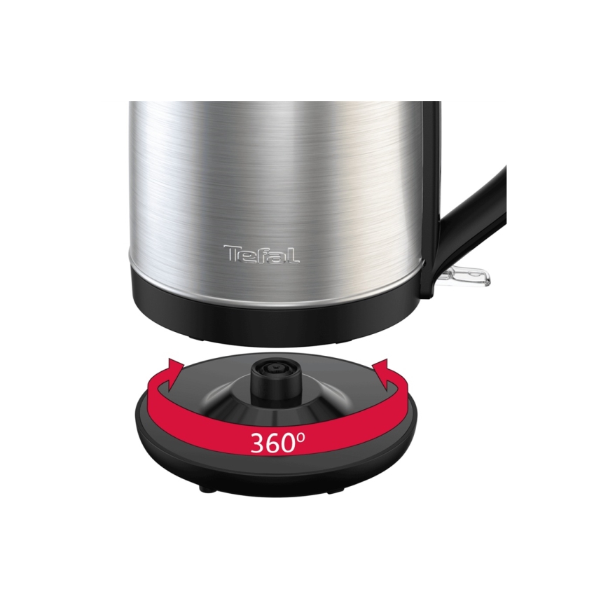 Tefal - Tējkanna SUBITO 1,7l 2400W/230V nerūsējošs tērauds/melna