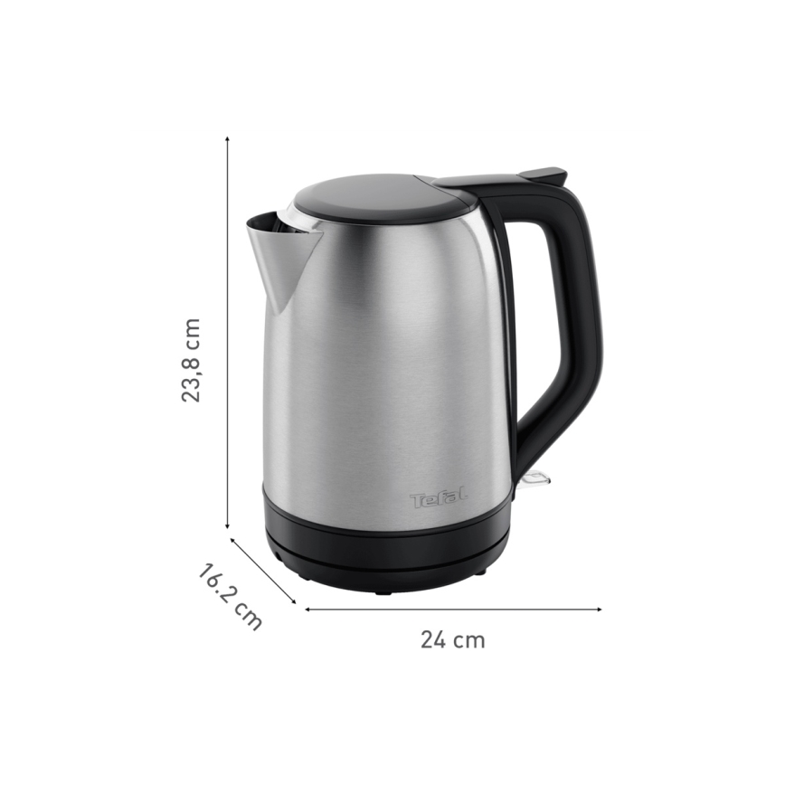 Tefal - Tējkanna SUBITO 1,7l 2400W/230V nerūsējošs tērauds/melna