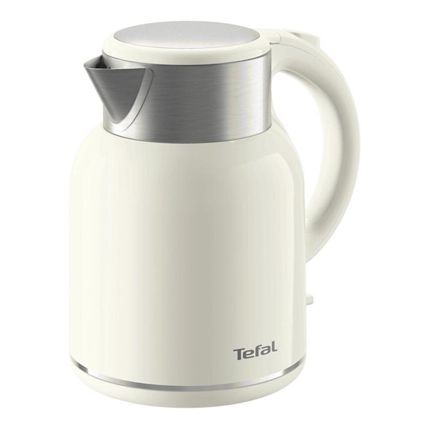 Tefal - Tējkanna THERMO PROTECT XL 1,9l 1650W/230V nerūsējošs tērauds/balta