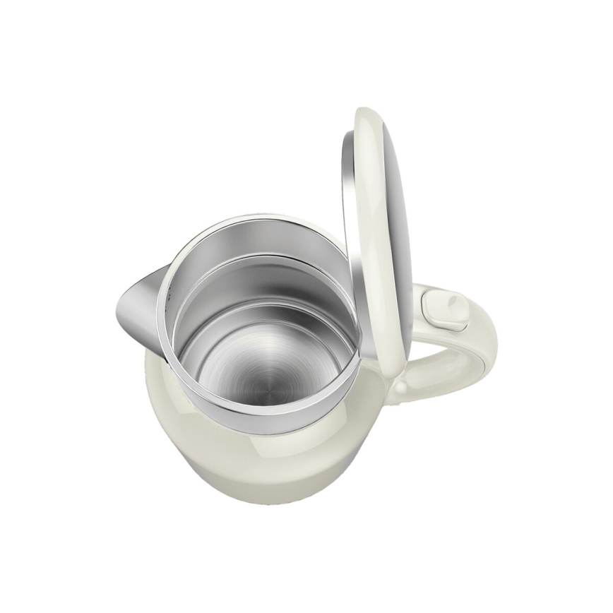 Tefal - Tējkanna THERMO PROTECT XL 1,9l 1650W/230V nerūsējošs tērauds/balta