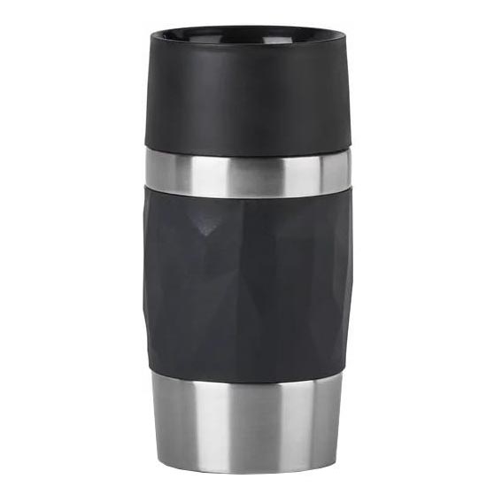 Tefal - Termo krūze 300 ml COMPACT MUG nerūsējošs tērauds/melna