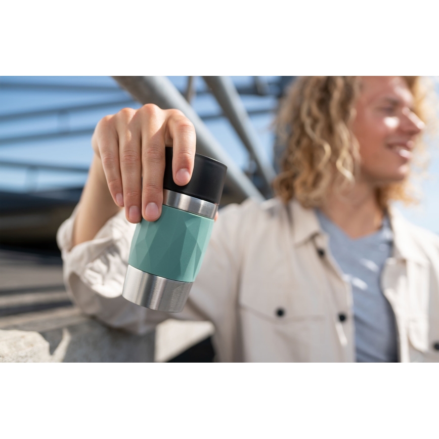 Tefal - Termo krūze 300 ml COMPACT MUG nerūsējošs tērauds/zaļa