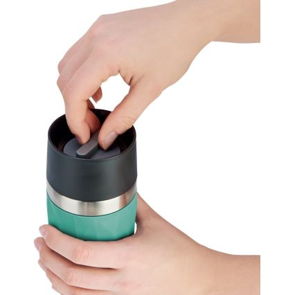 Tefal - Termo krūze 300 ml COMPACT MUG nerūsējošs tērauds/zaļa