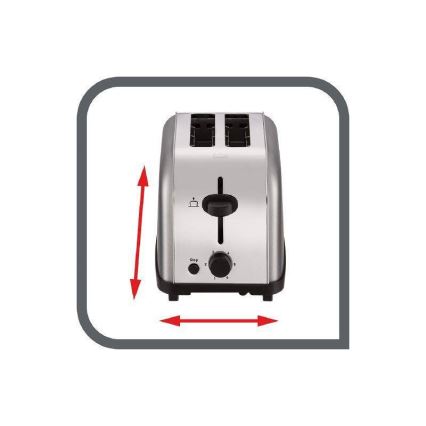 Tefal - Tosteris ar divām atverēm ULTRA MINI 700W/230V matēts hroms