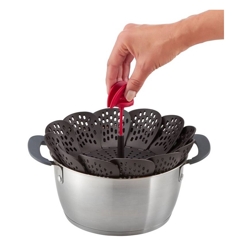 Tefal - Tvaicēšanas grozs INGENIO melna/sarkana