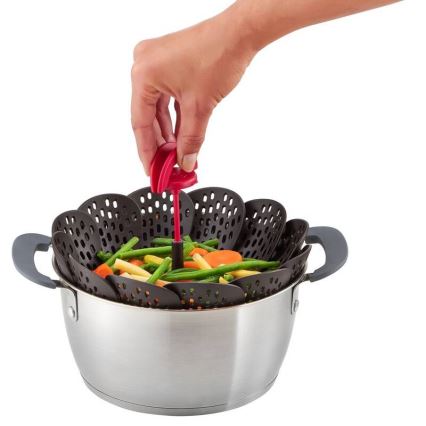 Tefal - Tvaicēšanas grozs INGENIO melns/sarkans