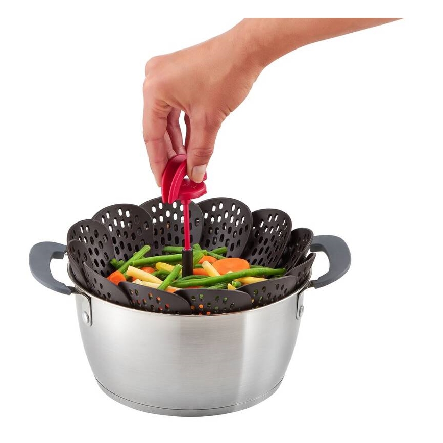 Tefal - Tvaicēšanas grozs INGENIO melns/sarkans