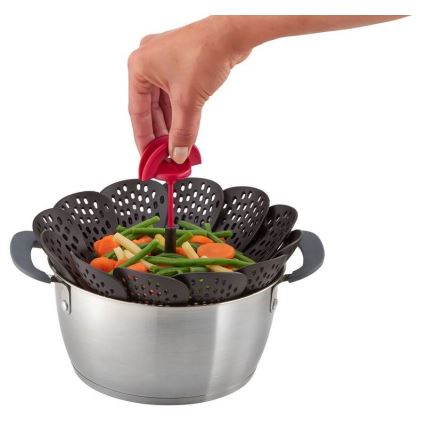 Tefal - Tvaicēšanas grozs INGENIO melns/sarkans