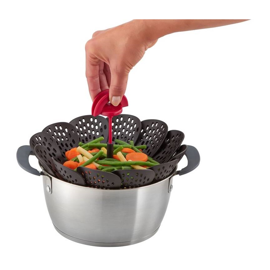 Tefal - Tvaicēšanas grozs INGENIO melns/sarkans